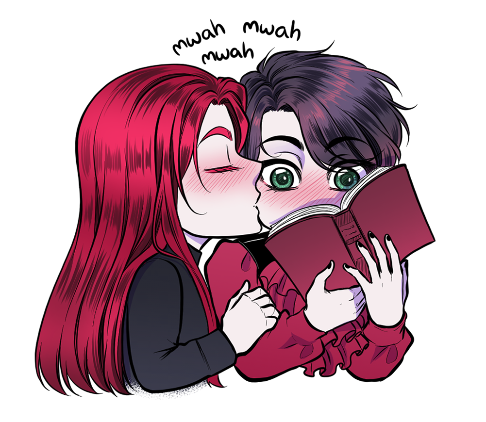 Kim Kissing Lucian Sticker
