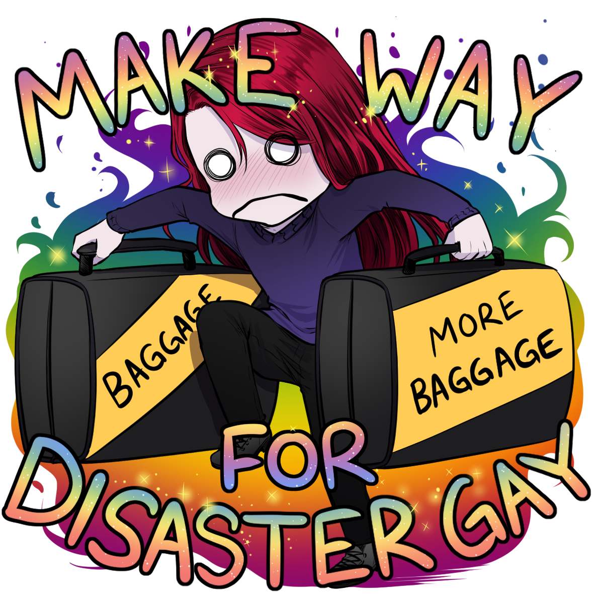 Make Way for Disaster Gay sticker