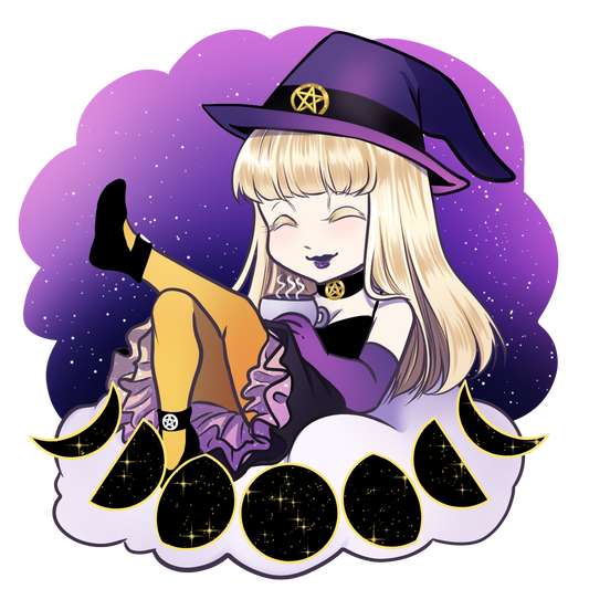 Witchy Betty Tea Time sticker