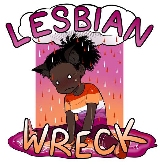 Lesbian Wreck sticker